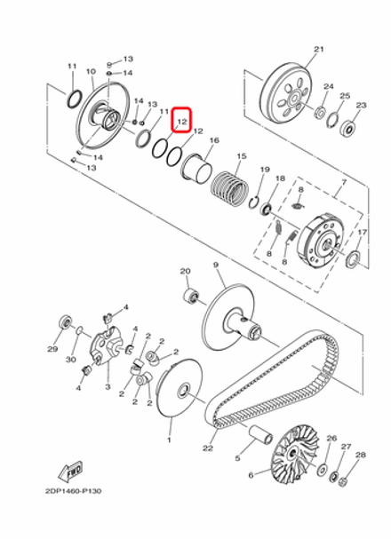 2DP-E7465-10 (BB8-E7465-10). SEAL. Yamaha