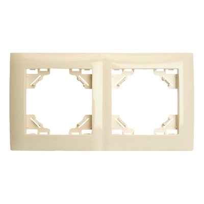 Рамка 2-местная горизонтальная STEKKER, PFR00-9012-02, серия Эрна Элегант, слоновая кость 49667