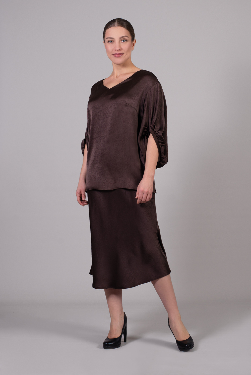 Блузка женская 4185ВП, Шоколадный #110Шок094185ВП