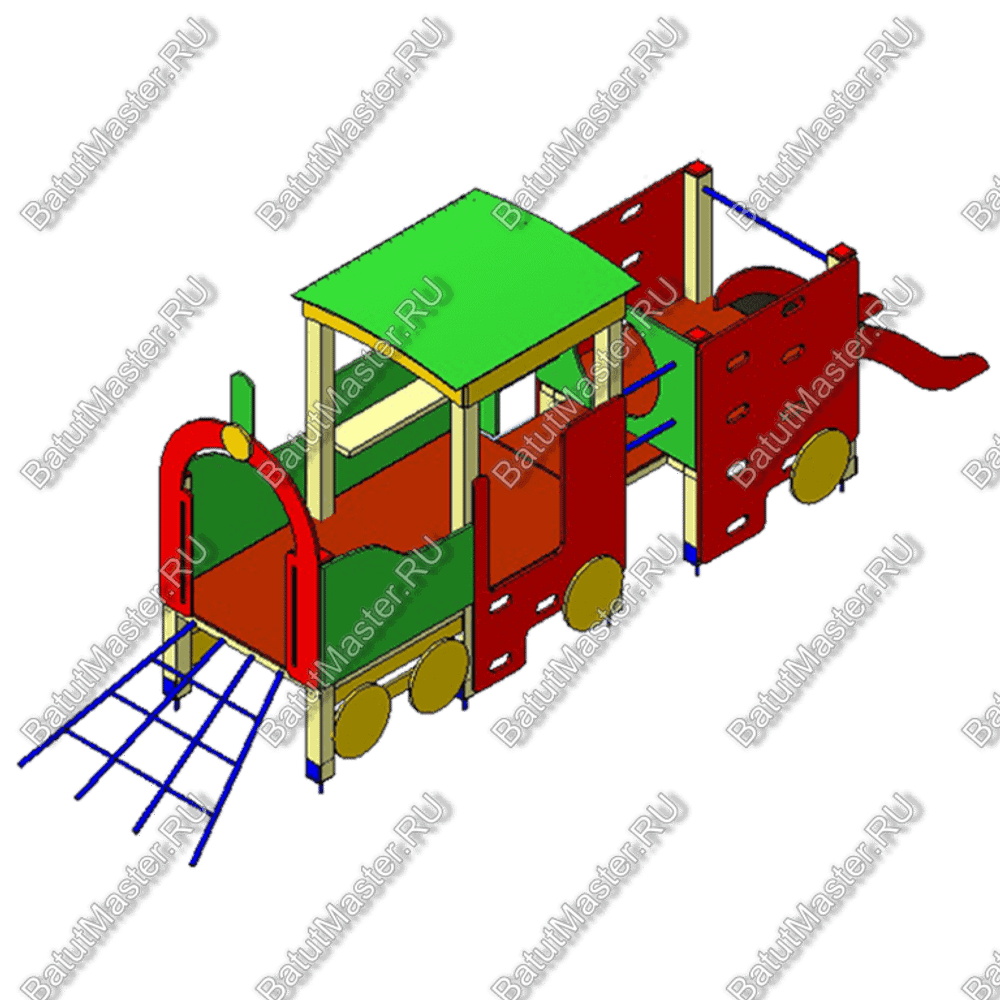 Детский паравозик с прицепом «Весёлый Путешественник»