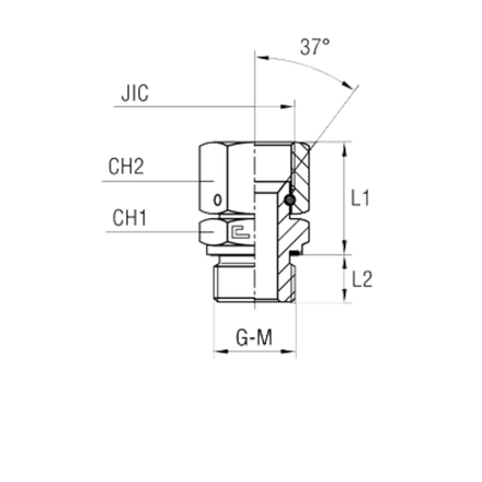 Штуцер FNE JIC 1/2" М 12х1.5
