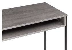Письменный стол Лео Лофт 85х39х75 бетон / матовый черный