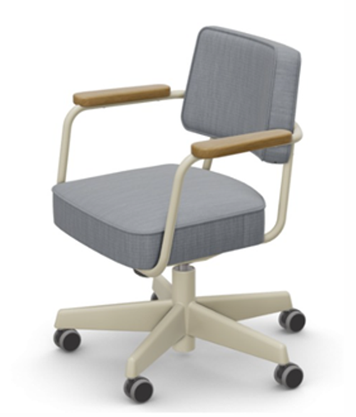 Стул VITRA Fauteuil Direction Pivotant, ice grey melange