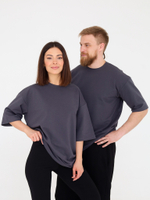 Футболка овер base unisex, графит