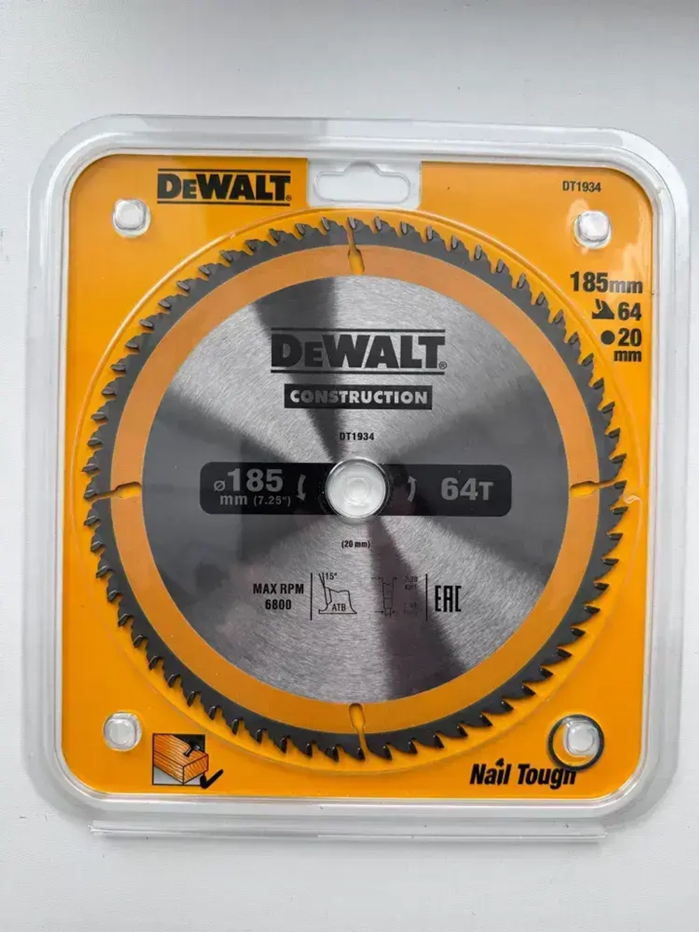 Диск Пильный по дереву Dewalt 185x64x20