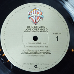 Винтажная виниловая пластинка LP Dire Straits Love Over Gold Любовь Дороже Золота (USA 1982)