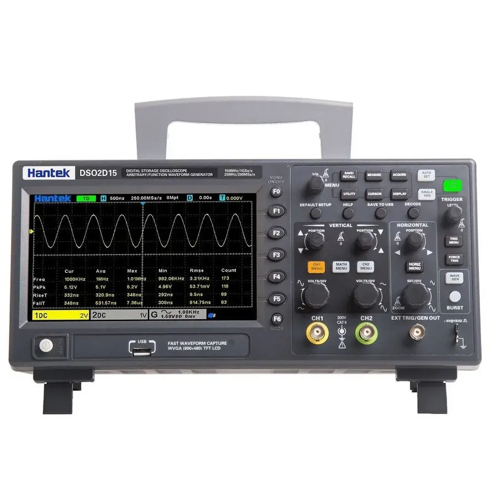 Цифровой осциллограф Hantek DSO2D15 2 канала 150 МГц