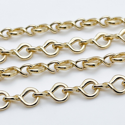 Цепочка, цвет золото, размер звена 15*8,5 мм, цена за 50 см