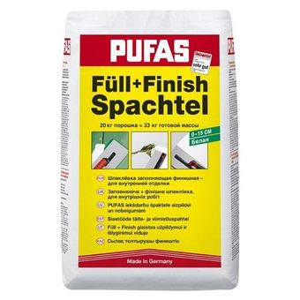 Шпатлевка финишная гипсовая Pufas Full+Finish Spachtel 20 кг