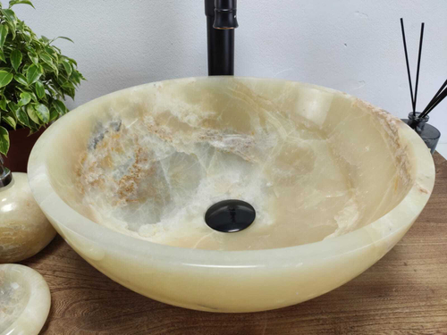 Раковина из оникса Bowl Yellow TinLip BO-60985 40*40*15