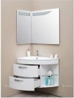 Зеркало De Aqua Трио Люкс 90 L/R белый