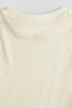 H&M Лонгслив из джерси с принтом, светло-желтый