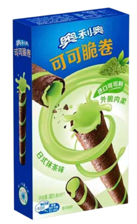 Вафельные трубочки Oreo Wafer Roll Matcha со вкусом зелёного чая матча