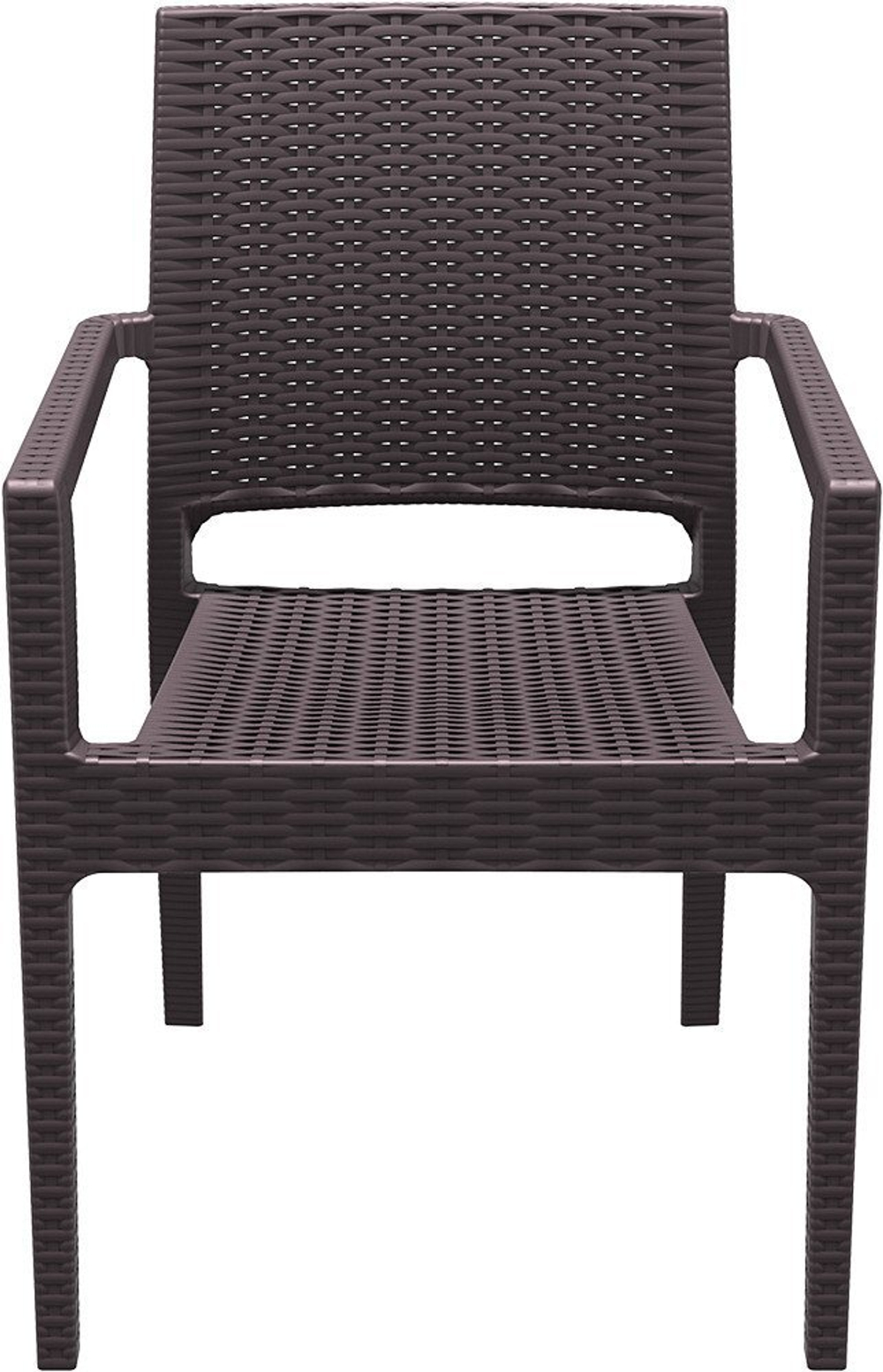 Комплект пластиковой мебели Siesta Contract Miami Ibiza, коричневый