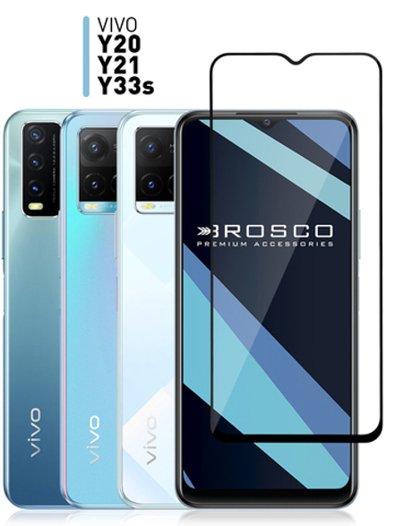 Защитное стекло ROSCO для Vivo Y30 оптом (арт. VV-Y20-FSP-GLASS-BLACK)