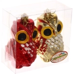 Ёлочная игрушка «Совушки» 8,5 см (набор 2 шт), микс