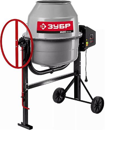 Бетономешалка ЗУБР  220 л 1000 Вт, чугунный венец, БМЧ-220