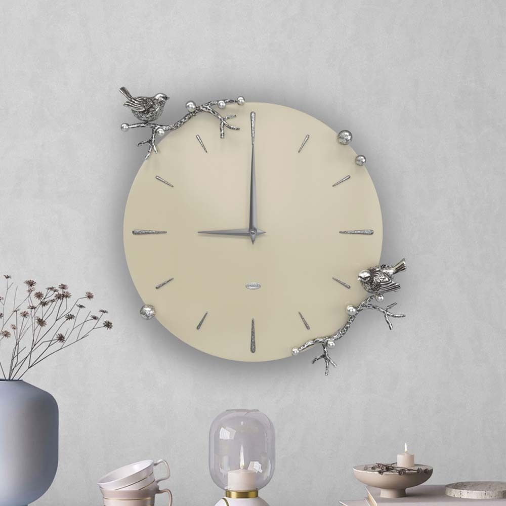 Часы настенные Терра Серый шелк Сильвер