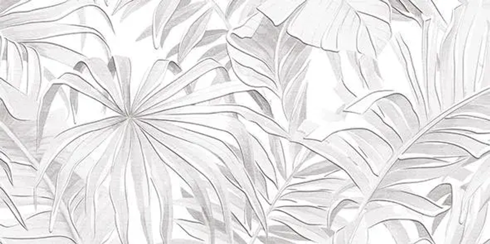 Декоративная плитка ALMA Ceramica DWU09BNT017 Bonita 50x24.9 серая глазурованная матовая флористика