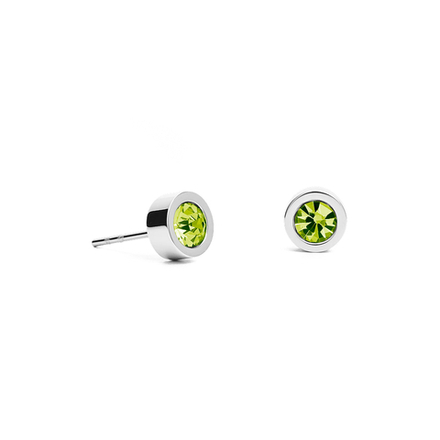 Серьги пусеты Fiore Luna Apple Green 6х3 мм SWE126 AG S