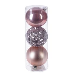 GAEM Набор из 3шт, Украшение новогоднее Шар "Трио фэнтези", D8 см, L8 W8 H9 см