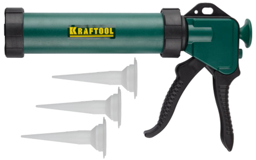 KRAFTOOL 320 мл, прямой забор, закрытый пистолет для герметика (06677)