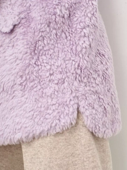 Шуба из шерсти чебурашка тедди, розовая, SilverFox