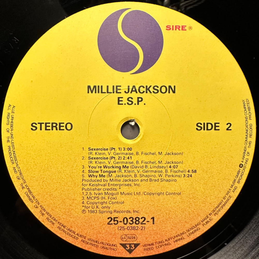 Millie Jackson - E.S.P. (Германия 1983г.)