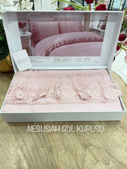 Постельное белье Gelin Home Neslisah  сухая роза евро