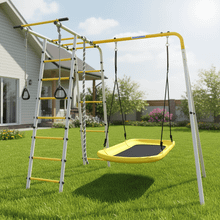 ROMANA Полянка (желтый/серый) (с фанерными качелями)