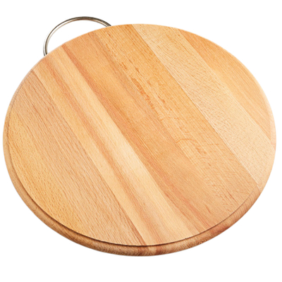 Доска разделочная "Круг с металлом" 300x13 Км-30,бук