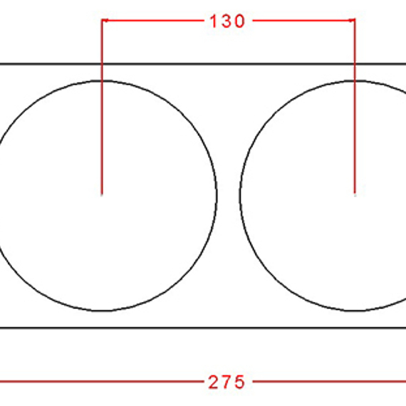885 | Форма для шоколадных фигур &quot;Полусфера 120мм&quot; (275х135 мм)