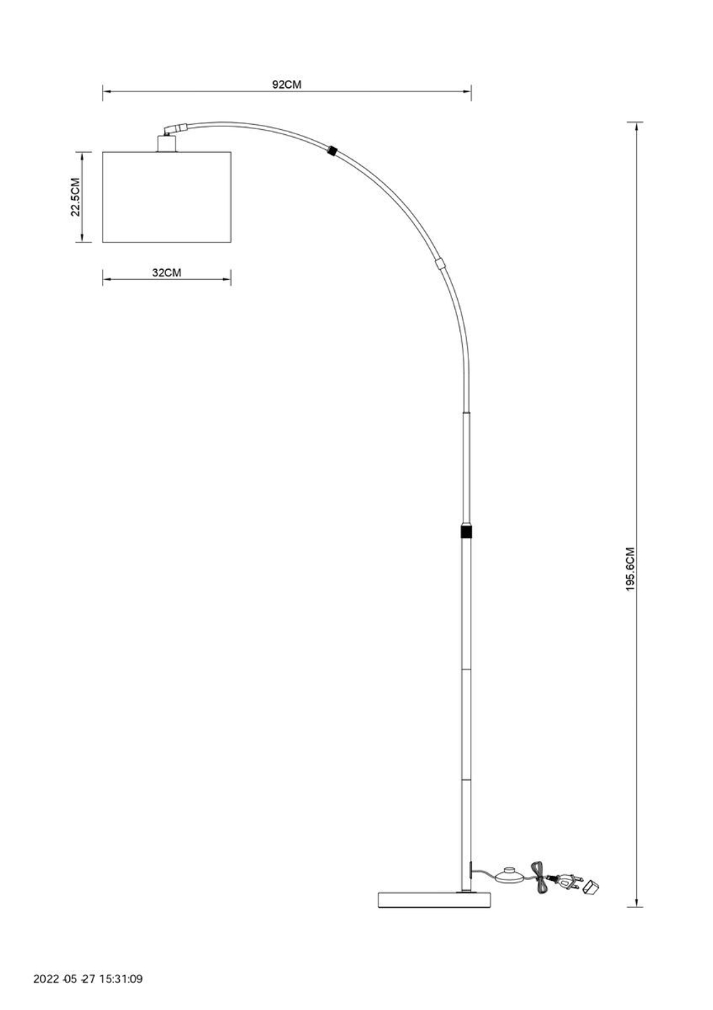 Торшер Arte Lamp Paolo A4060PN-1PB