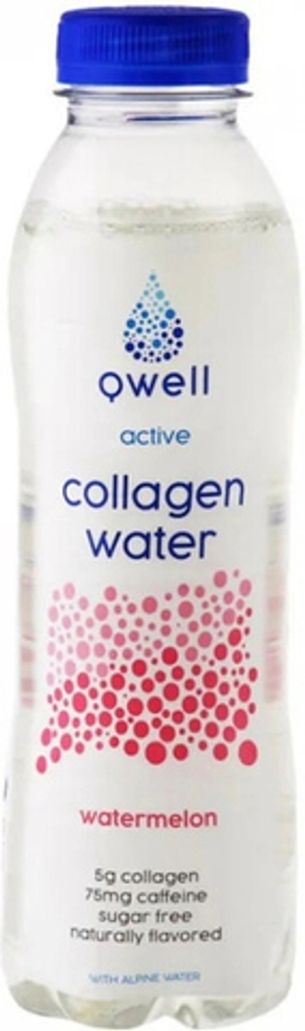 Напиток безалкогольный негазированный Квэлл Коллаген Вотэ со вкусом арбуза / Qwell Collagen Water Watermelon 0.5 - пэт