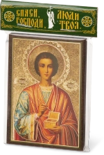 Икона "Пантелеймон Целитель" 6х9 на МДФ-6