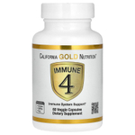 California Gold Nutrition, Immune 4, средство для укрепления иммунитета, 60 вегетарианских капсул