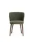 Стул Ciselia из темно-зеленого шенилла с ножками из ясеня в отделке орех