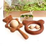 Подарочный набор деревянных погремушек Братец - медвежонок Леснушки