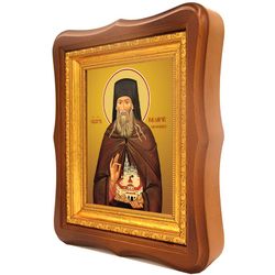 Назарий чудотворец Валаамский, Саровский (Кондратьев) преподобный. Икона на холсте.