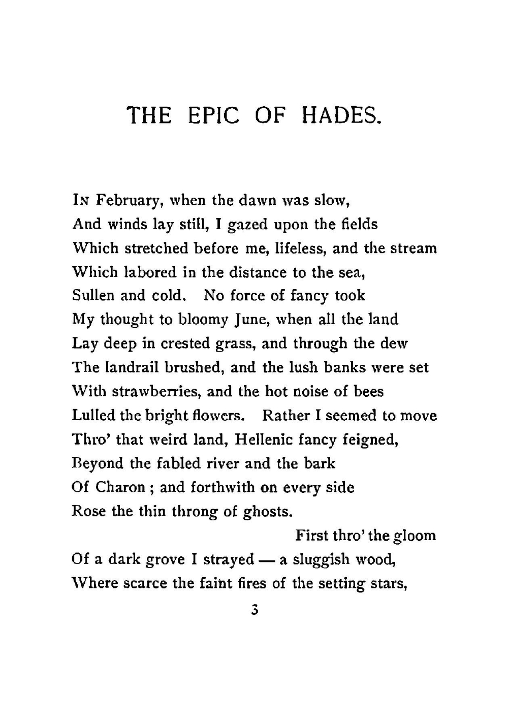 The epic of Hades : in three books | Lewis Morris