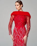 Платье "Зинаида" с меховой отделкой