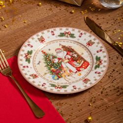 ТАРЕЛКА ЗАКУСОЧНАЯ LEFARD "ДЕД МОРОЗ" 20,5 СМ (КОР=18ШТ)