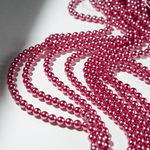 Хрустальный жемчуг, оттенок "Metalic Pink", шар 6мм, улучшенное покрытие