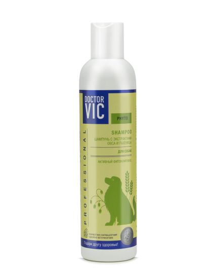 Doctor Vic Шампунь с экстрактами овса и пшеницы для собак, 250мл