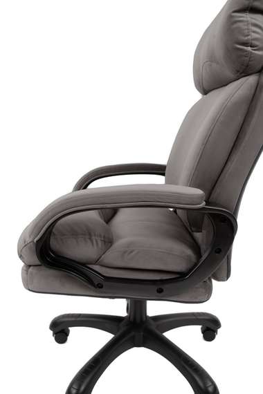 Кресло Chairman Home 505 Россия ткань Т-55 серый (черный пластик)