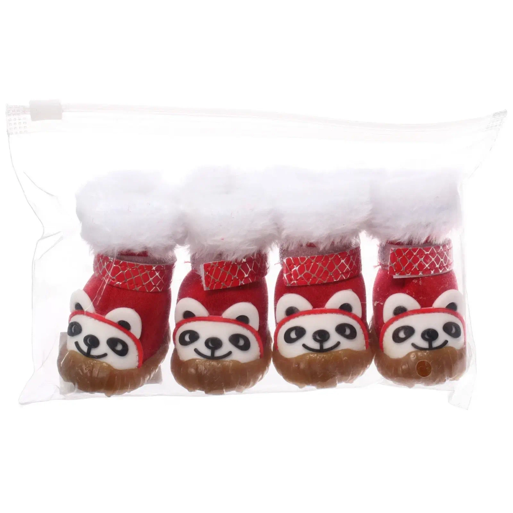 Ботинки зимние для животных «МОДНЫЙ БРО», на липучке, цвет красный, размер 2, 4,5см