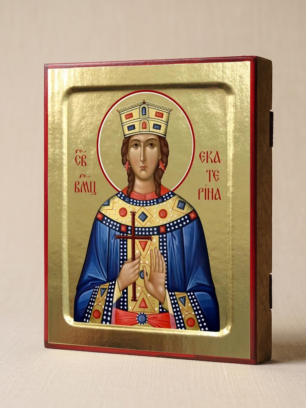 Икона Екатерины, великомученицы (поясная) на дереве: 125 х 160 (Синопсисъ)