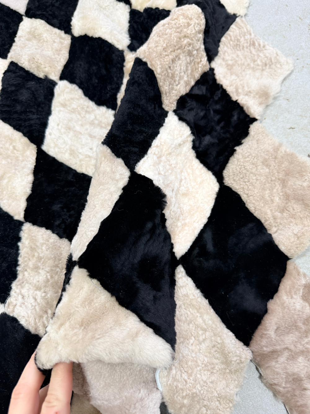 Покрывало меховое ковер из шкуры овчины