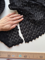 Вязаный трикотаж Ажур черный