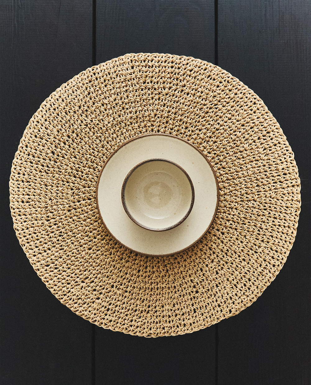 Zara Home сервировочная салфетка из смесовой ткани, диаметр 38 см · 4239/023